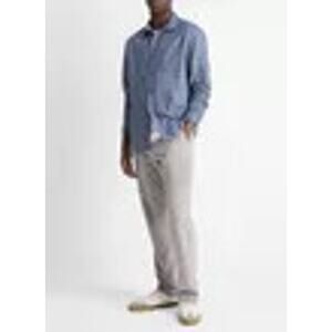 Vince Long Sleeve Blue Button Down Shirt Heather Coastal 100% Cotton Retail $228